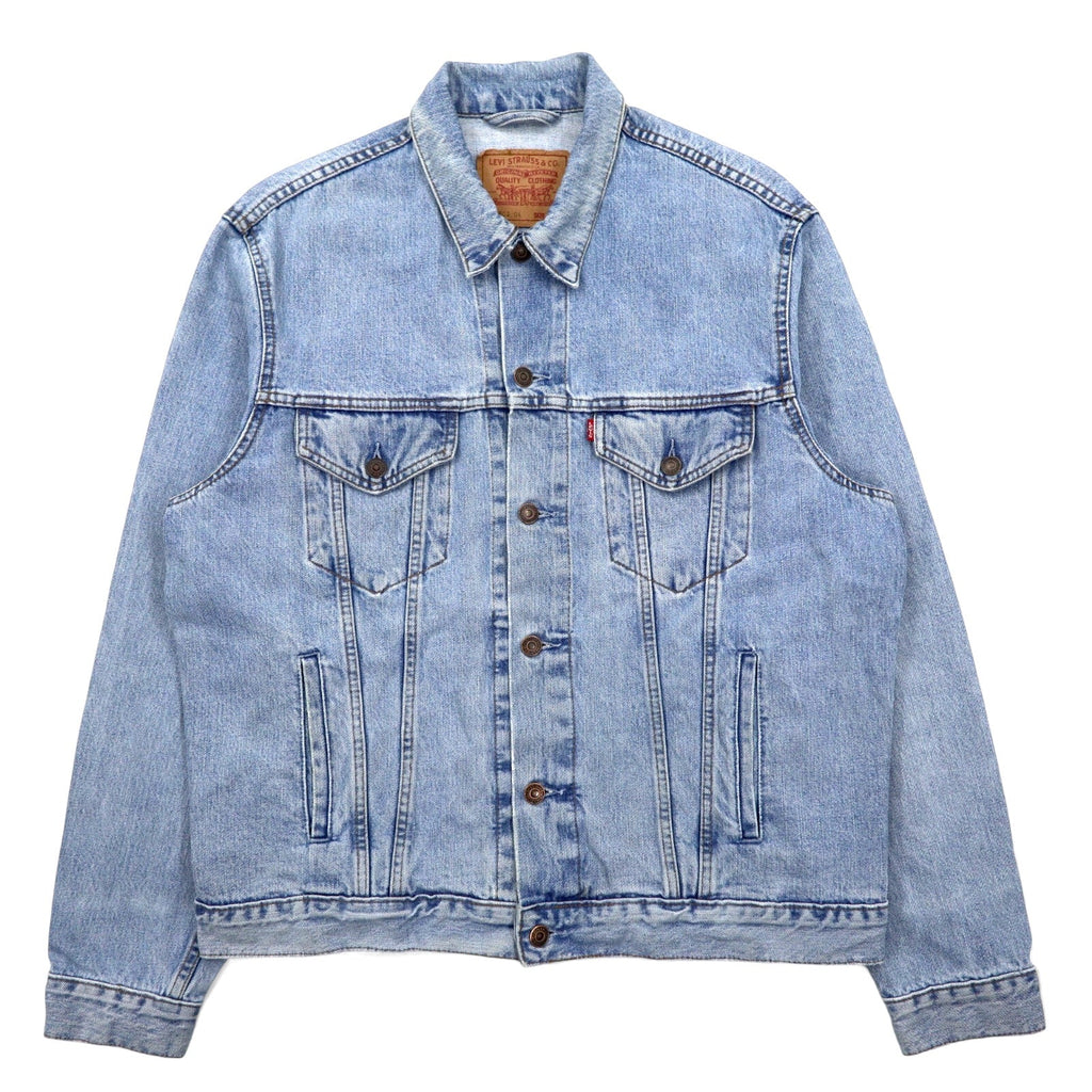 Giacca jeans Levi's anni '90 Euro Levis, taglia XL, blu, effetto ghiaccio, 70503-04, Made in Tunisia