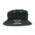 Polo by Ralph Lauren Cappello da pescatore/safari anni '90, taglia L/XL, nero, cotone sbiadito