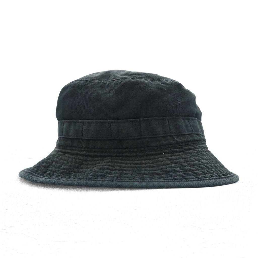 Polo by Ralph Lauren Cappello da pescatore/safari anni '90, taglia L/XL, nero, cotone sbiadito