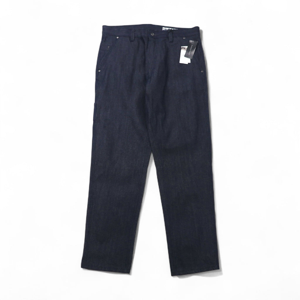 SEAN JOHN Jeans in denim rigido a gamba affusolata vestibilità rilassata L Dark Indigo HAMILTON TAPERED Nuovo con etichette