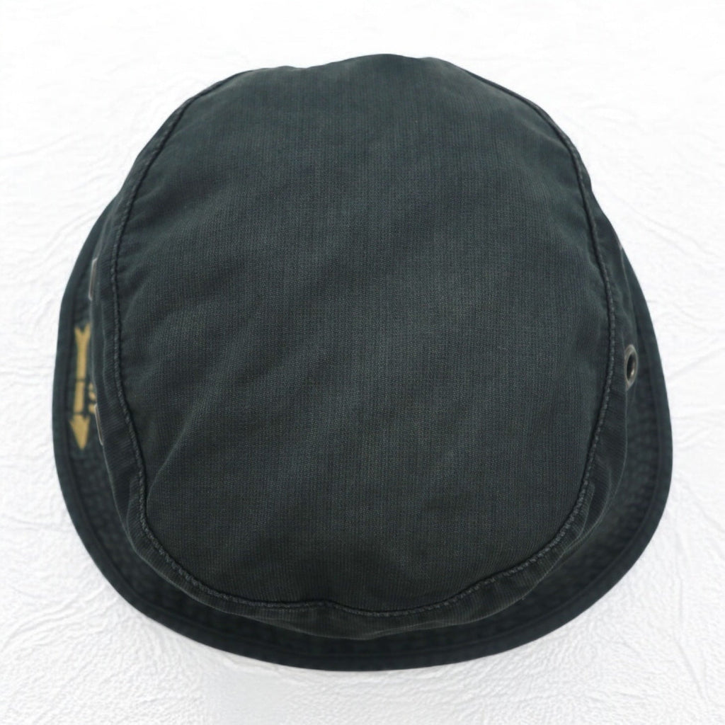 Polo by Ralph Lauren Cappello da pescatore/safari anni '90, taglia L/XL, nero, cotone sbiadito