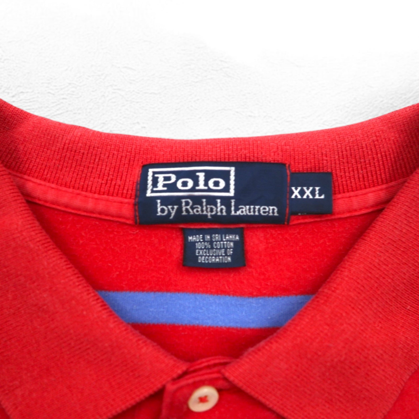 Polo by Ralph Lauren Polo a righe XXL Rosa Cotone Ricamo piccolo pony Made in Sri Lanka