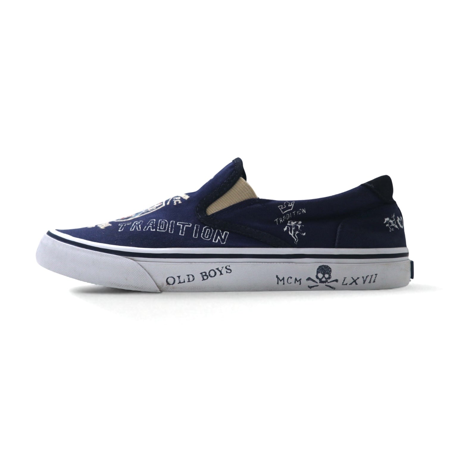 POLO RALPH LAUREN Slip-on sneakers THOMPSON III-NE 27cm Navy Canvas Embroidered Emblem
