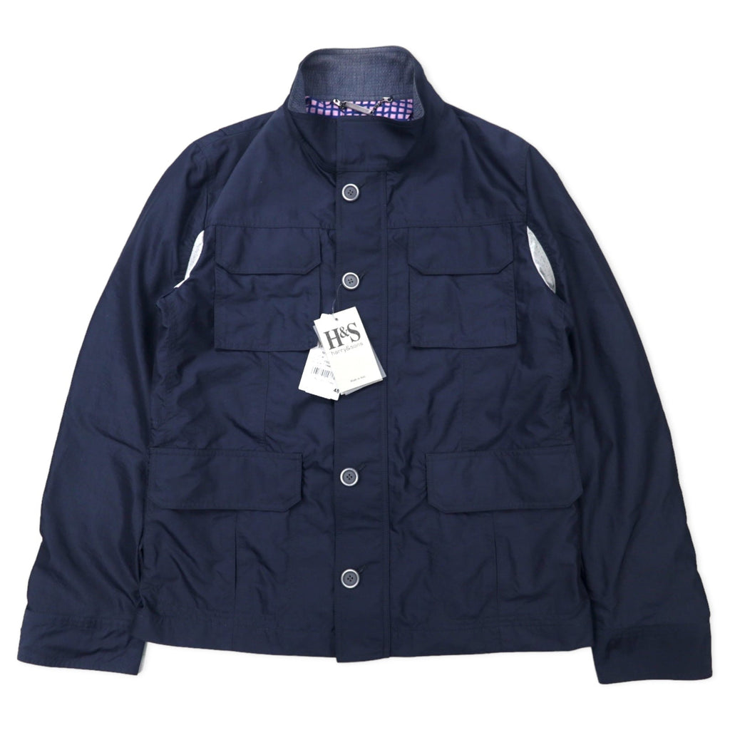 H&S Harry & Sons Giacca da campo italiana taglia 48, blu navy, nylon G5047, mai usata