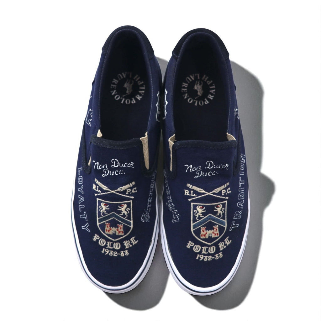 POLO RALPH LAUREN Slip-on sneakers THOMPSON III-NE 27cm Navy Canvas Embroidered Emblem