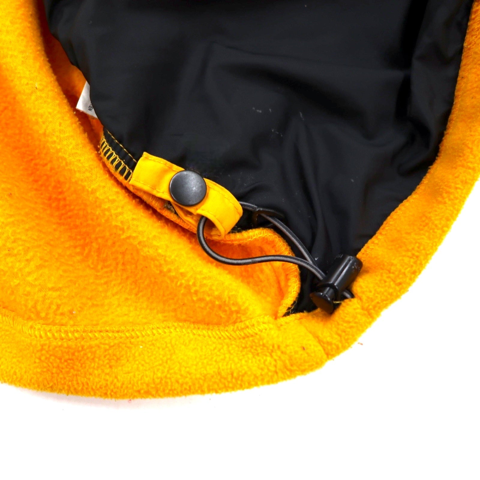 Columbia anni '90, gilet in pile con cerniera intera e inserti in nylon, taglia XL, giallo, poliestere, TITANIUM, logo ricamato, doppia cerniera