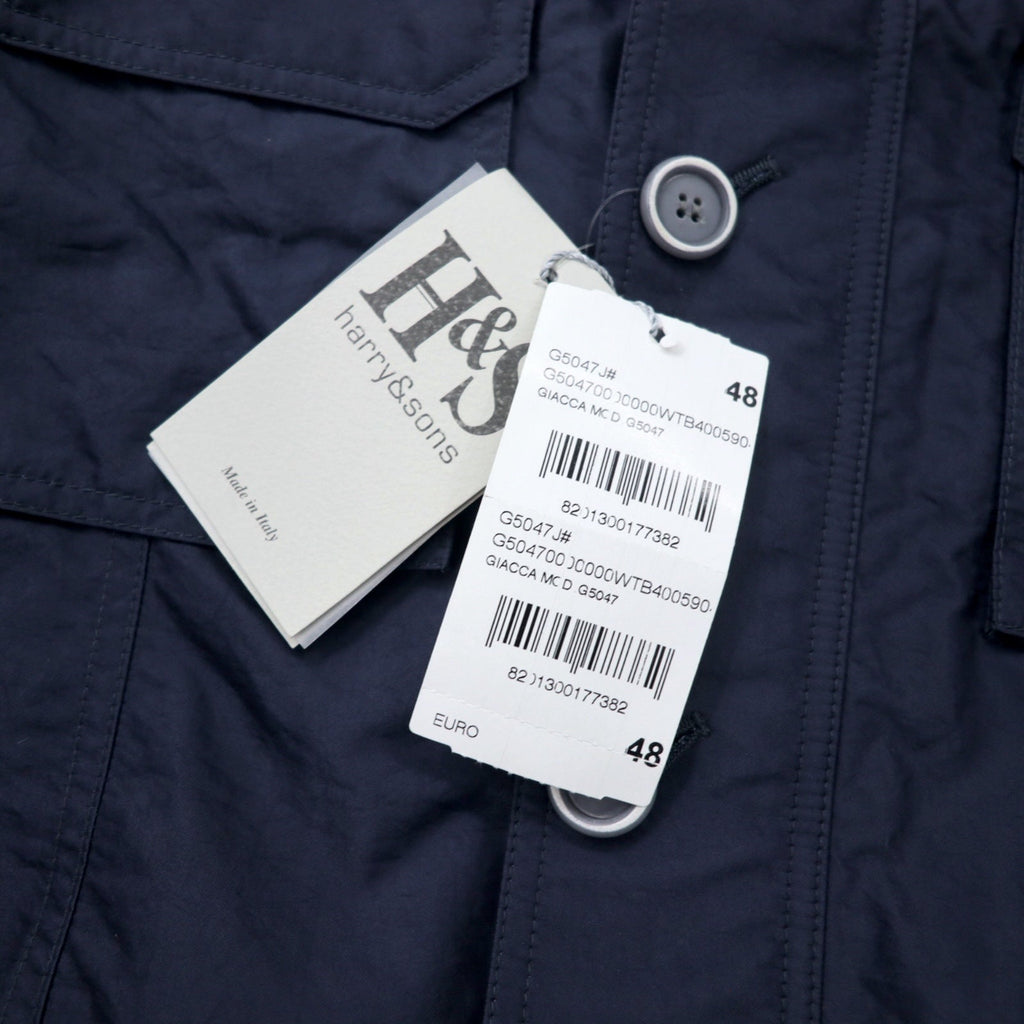 H&S Harry & Sons Giacca da campo italiana taglia 48, blu navy, nylon G5047, mai usata