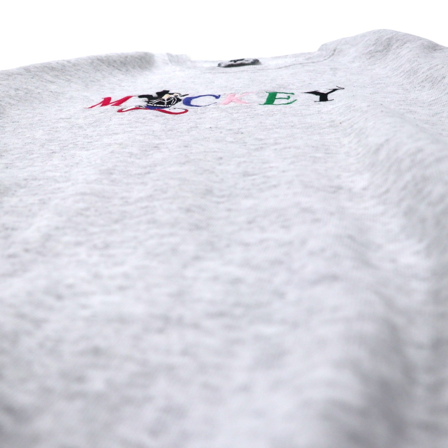 Felpa Lee USA anni '90, ricamo personaggio, XL, grigio, cotone, Disney Topolino