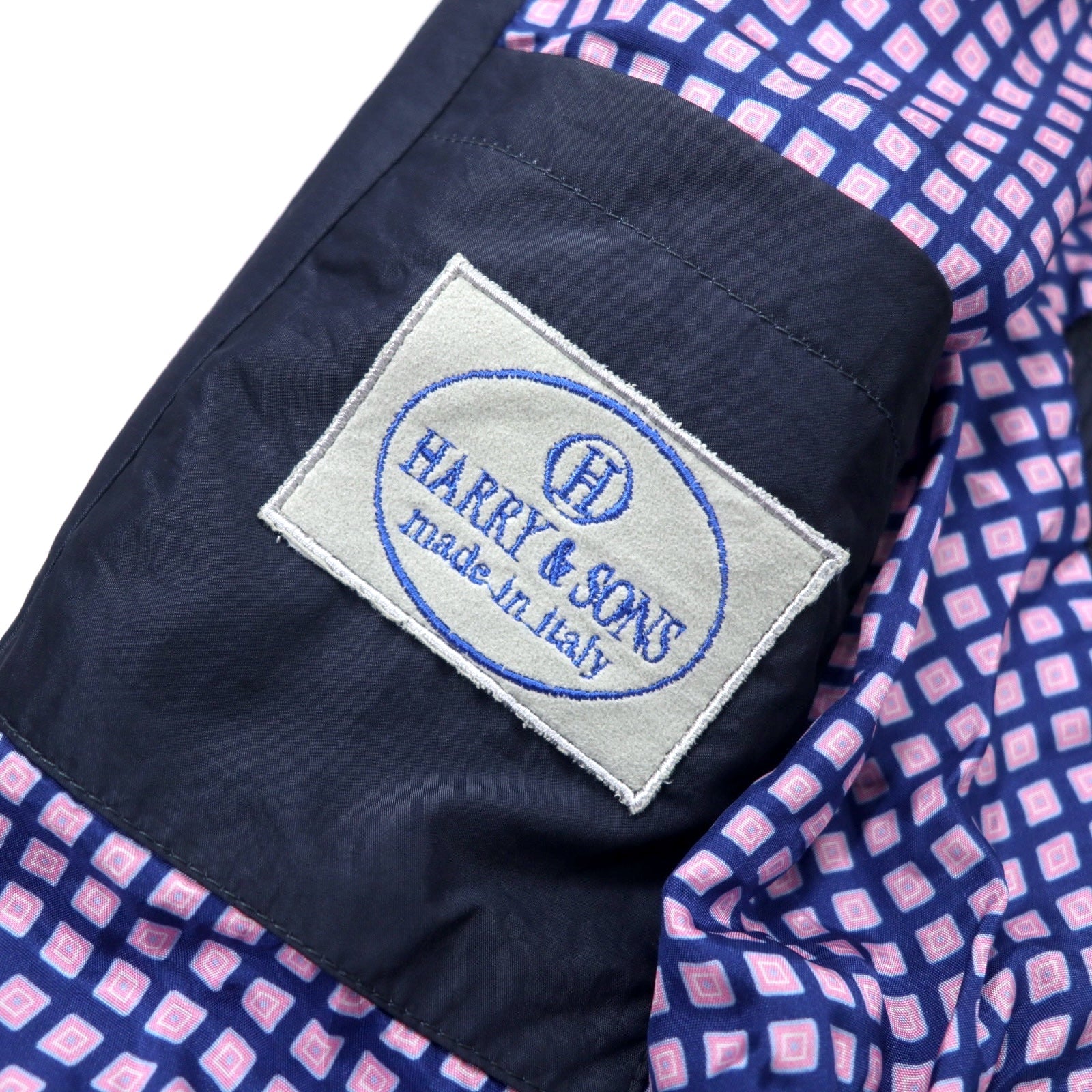 H&S Harry & Sons Giacca da campo italiana taglia 48, blu navy, nylon G5047, mai usata
