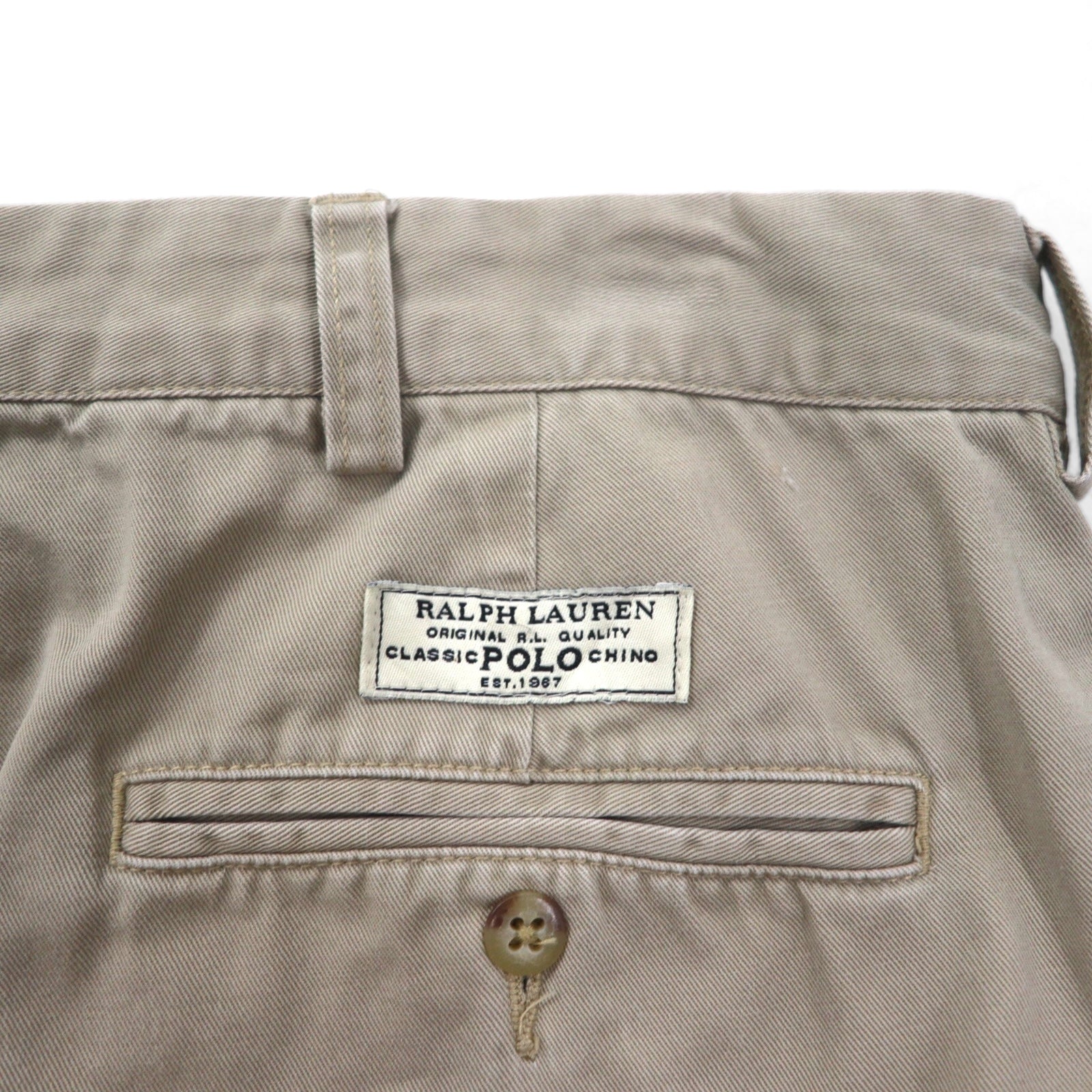 Polo by Ralph Lauren 90年代 ポロチノ ANDREW PANT 2タック ワイド チノパンツ L ベージュ