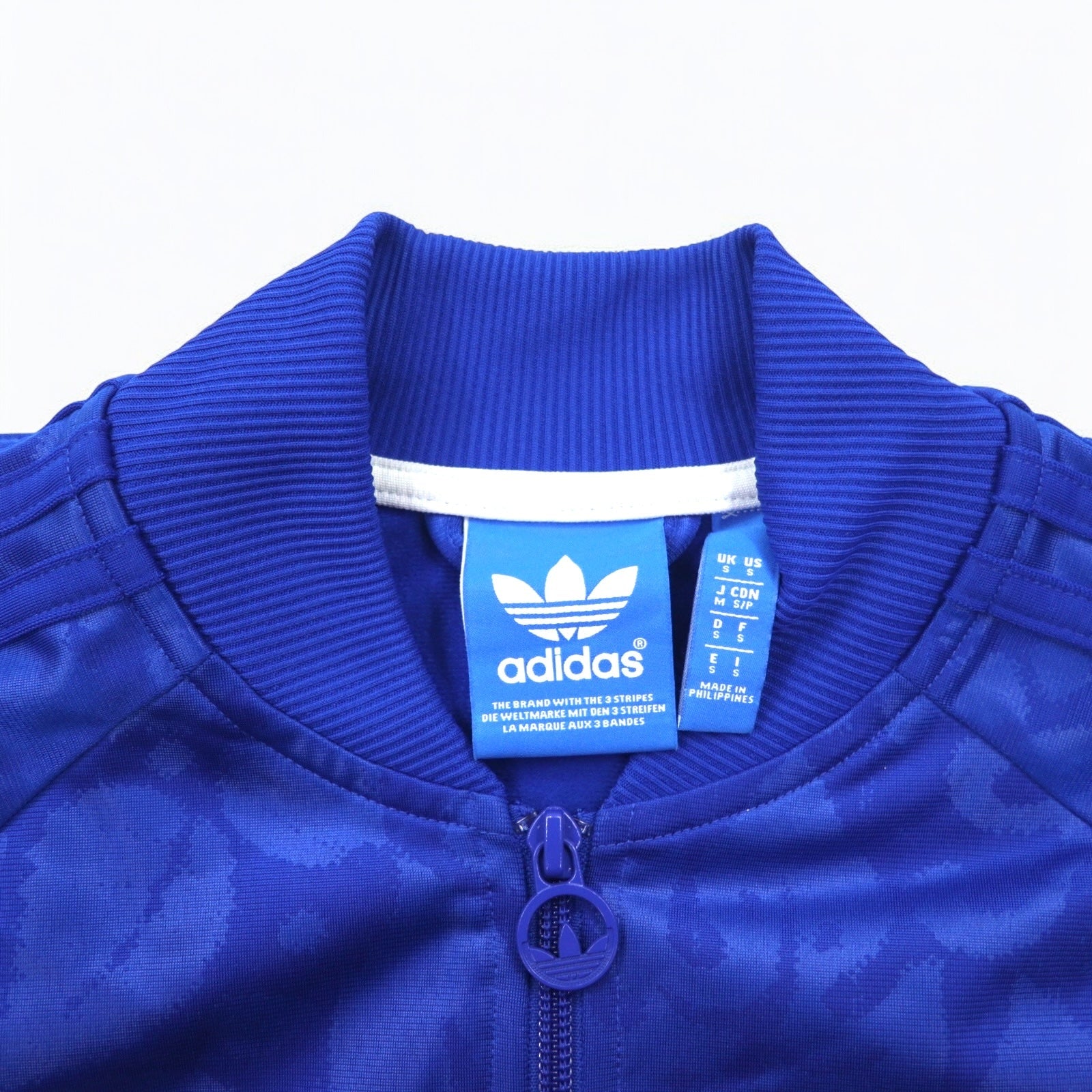 Giacca sportiva adidas Originals tipo ATP, taglia S, blu, fantasia hawaiana Superstar, con logo Trifoglio, 3 strisce, Z47787