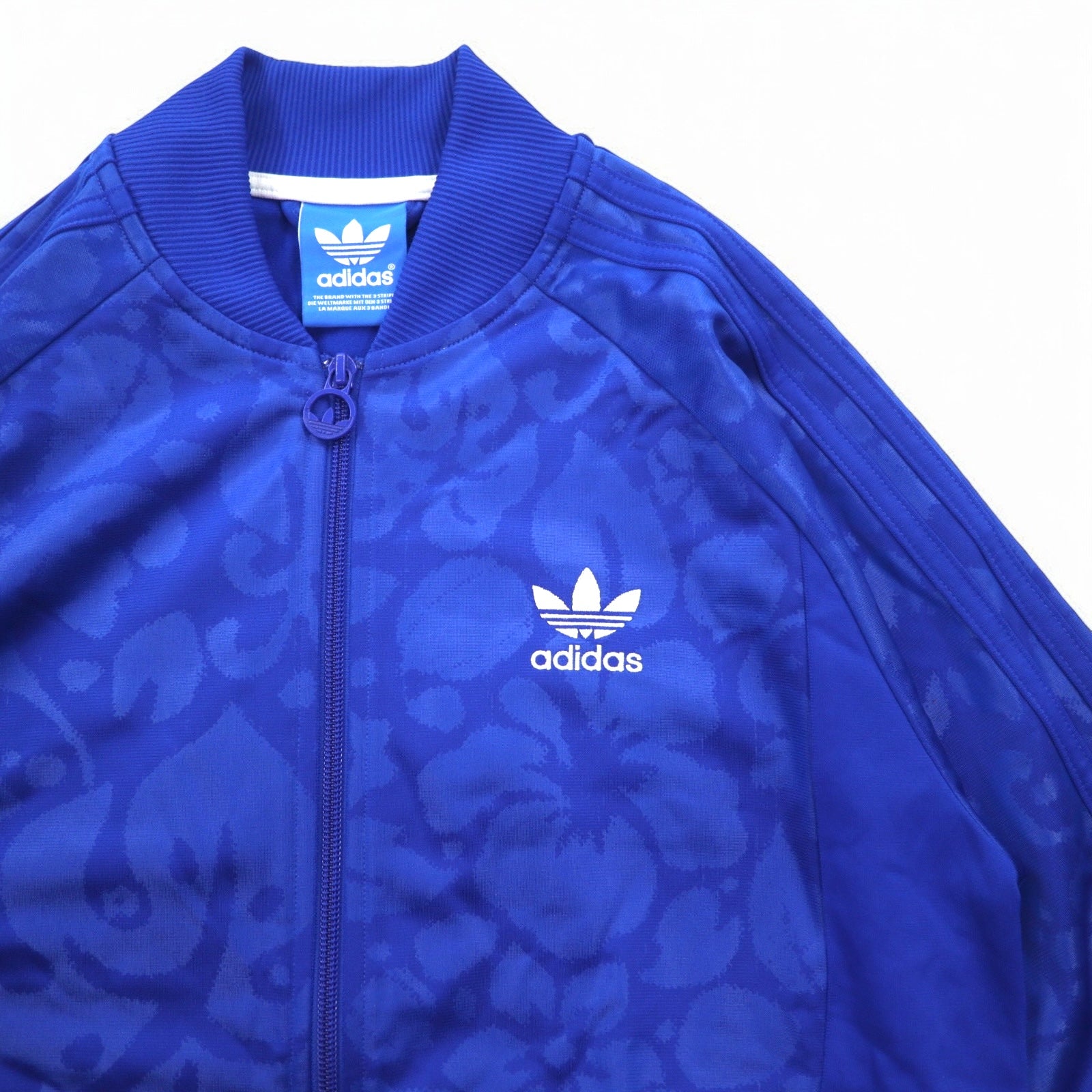Giacca sportiva adidas Originals tipo ATP, taglia S, blu, fantasia hawaiana Superstar, con logo Trifoglio, 3 strisce, Z47787