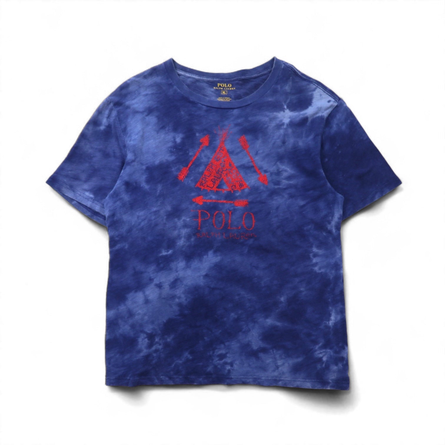 POLO RALPH LAUREN T-Shirt tie-dye XL blu cotone