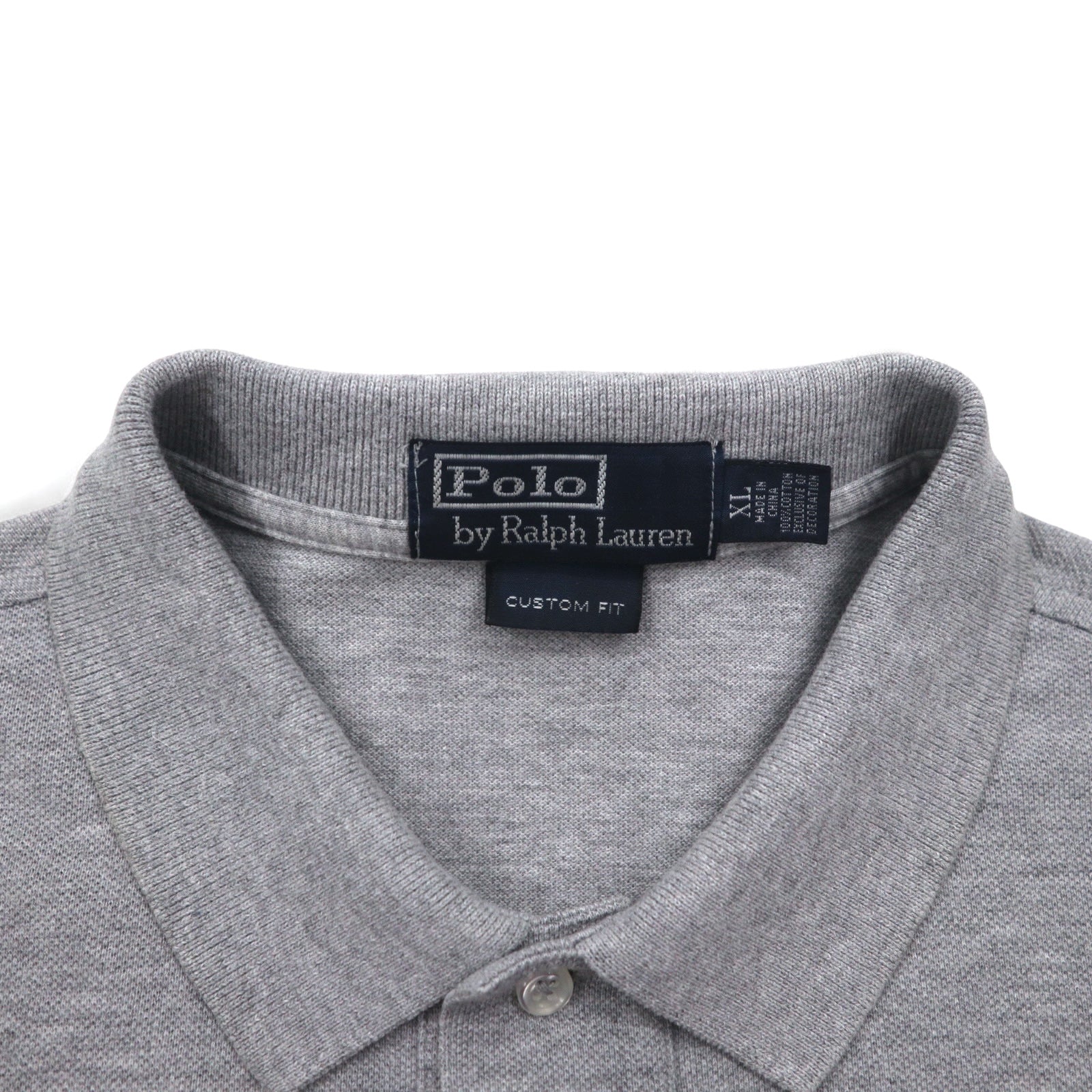 Polo by Ralph Lauren Polo XL Grigio Cotone Piquet con Ricamo Piccolo Pony