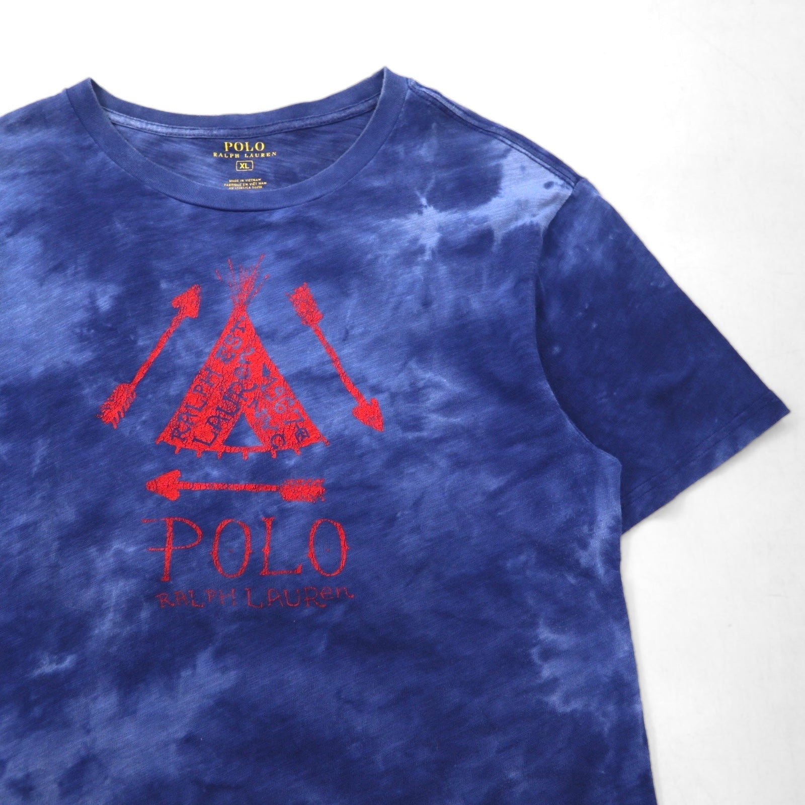 POLO RALPH LAUREN T-Shirt tie-dye XL blu cotone