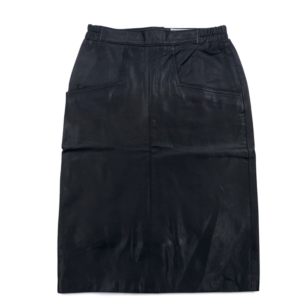 Gonna vintage anni '90 in pelle Giancarlo Rossi, in montone, taglia M, colore nero