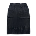 Gonna vintage anni '90 in pelle Giancarlo Rossi, in montone, taglia M, colore nero