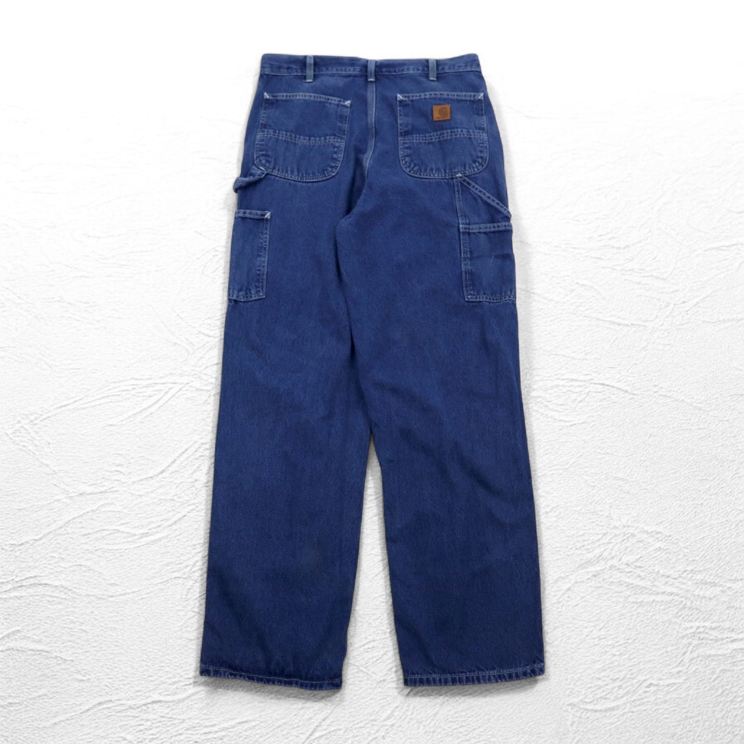 Carhartt Pantaloni Jeans Lavoro Blu Scuro L, LOOSE FIT WORK DUNGAREE B13-DST, Fatti in Nicaragua