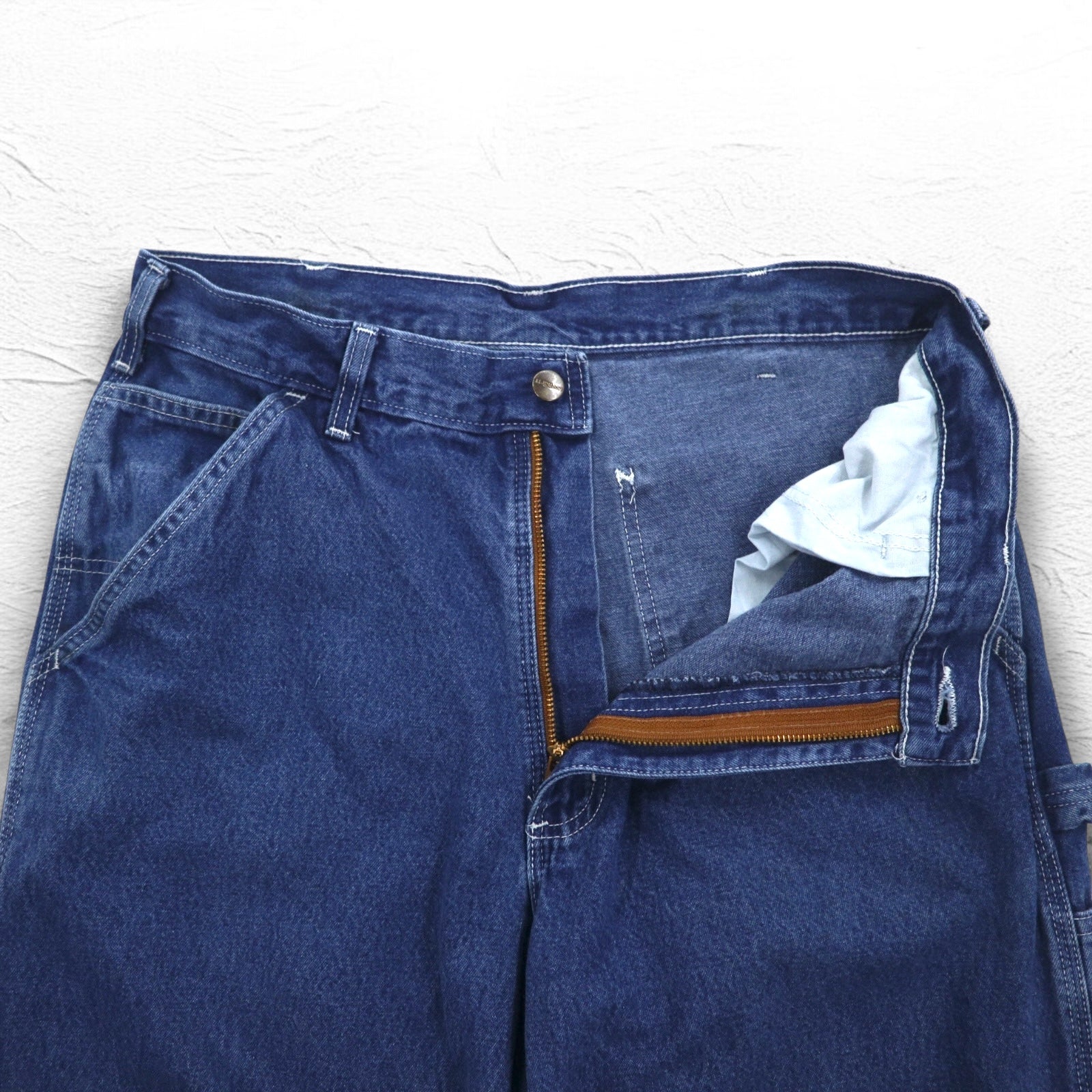 Carhartt Pantaloni Jeans Lavoro Blu Scuro L, LOOSE FIT WORK DUNGAREE B13-DST, Fatti in Nicaragua