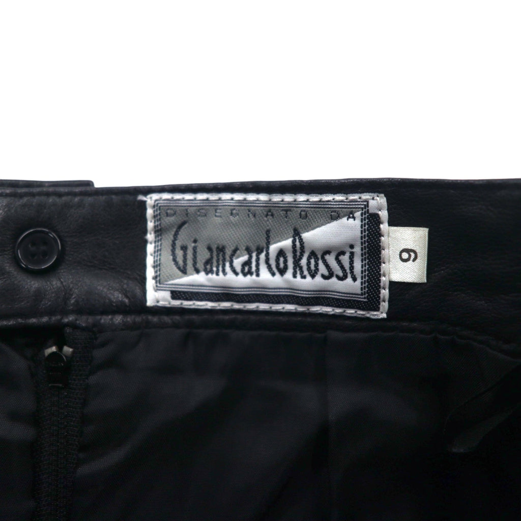 Gonna vintage anni '90 in pelle Giancarlo Rossi, in montone, taglia M, colore nero