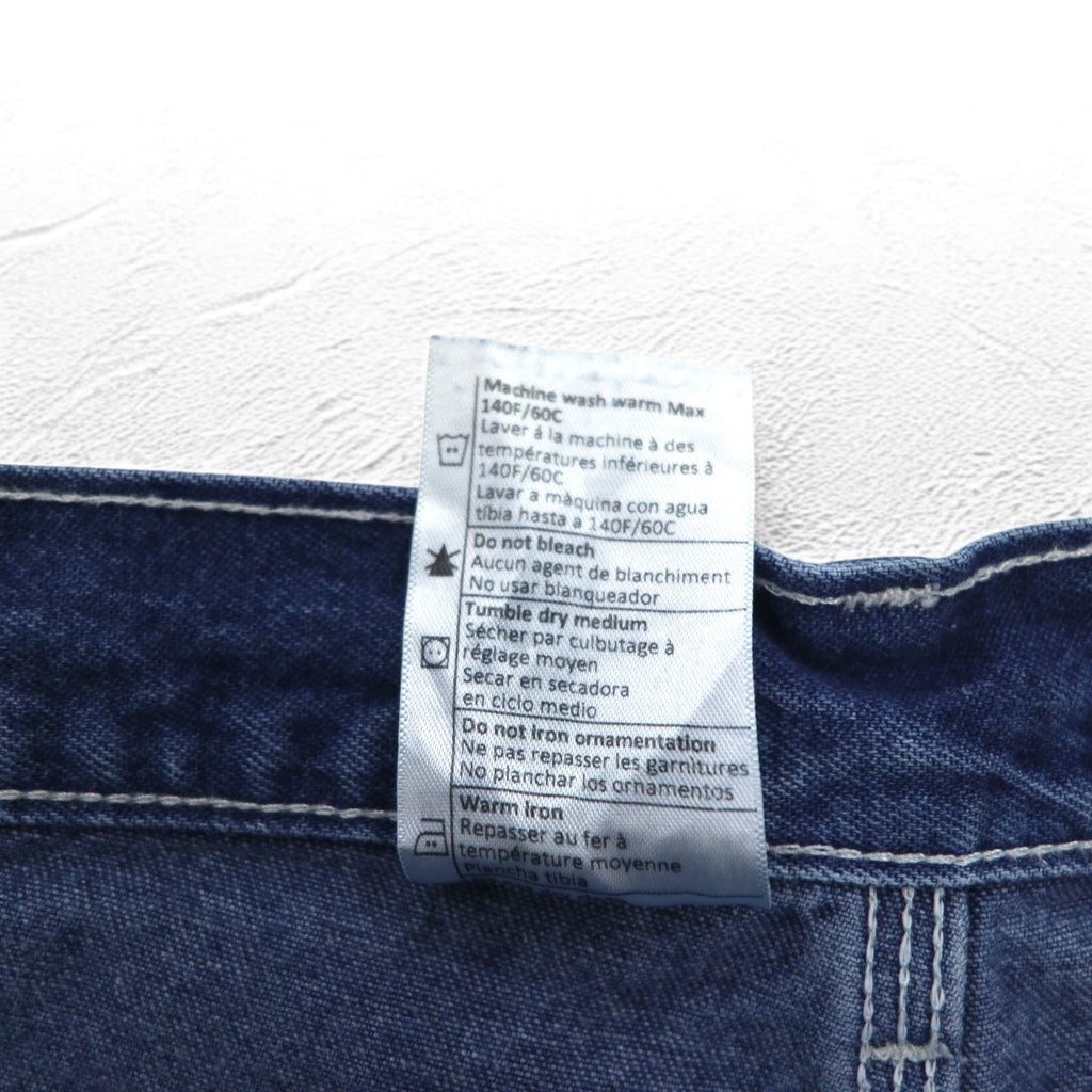 Carhartt Pantaloni Jeans Lavoro Blu Scuro L, LOOSE FIT WORK DUNGAREE B13-DST, Fatti in Nicaragua