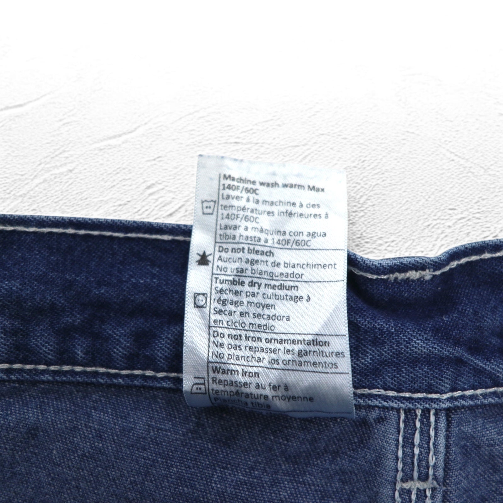 Carhartt Pantaloni Jeans Lavoro Blu Scuro L, LOOSE FIT WORK DUNGAREE B13-DST, Fatti in Nicaragua