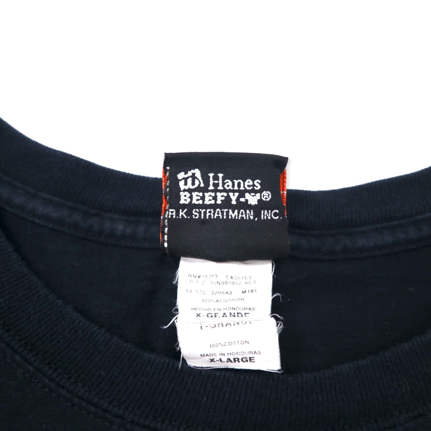 T-shirt HARLEY DAVIDSON con stampa logo XL nera cotone Hanes BEEFY-T taglia grande THUNDER TOWER
