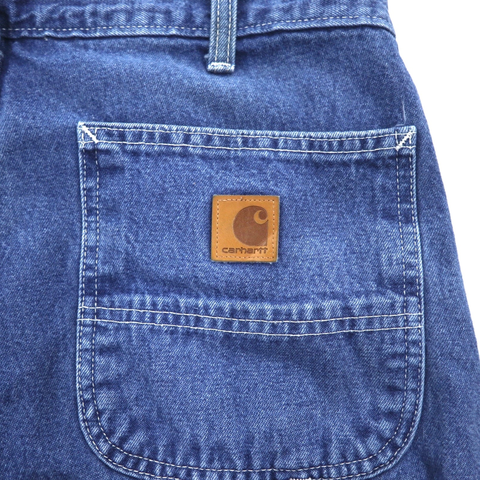 Carhartt Pantaloni Jeans Lavoro Blu Scuro L, LOOSE FIT WORK DUNGAREE B13-DST, Fatti in Nicaragua