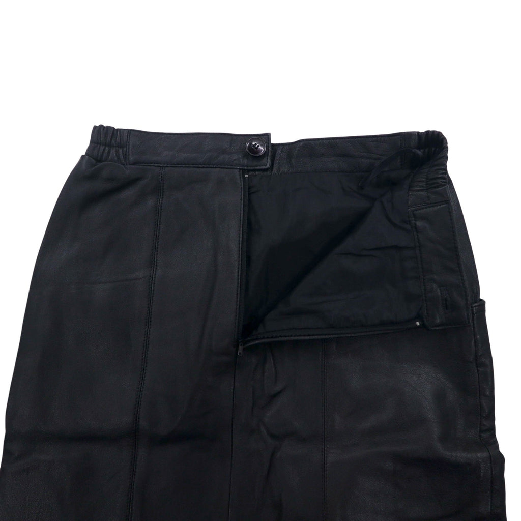 Gonna vintage anni '90 in pelle Giancarlo Rossi, in montone, taglia M, colore nero