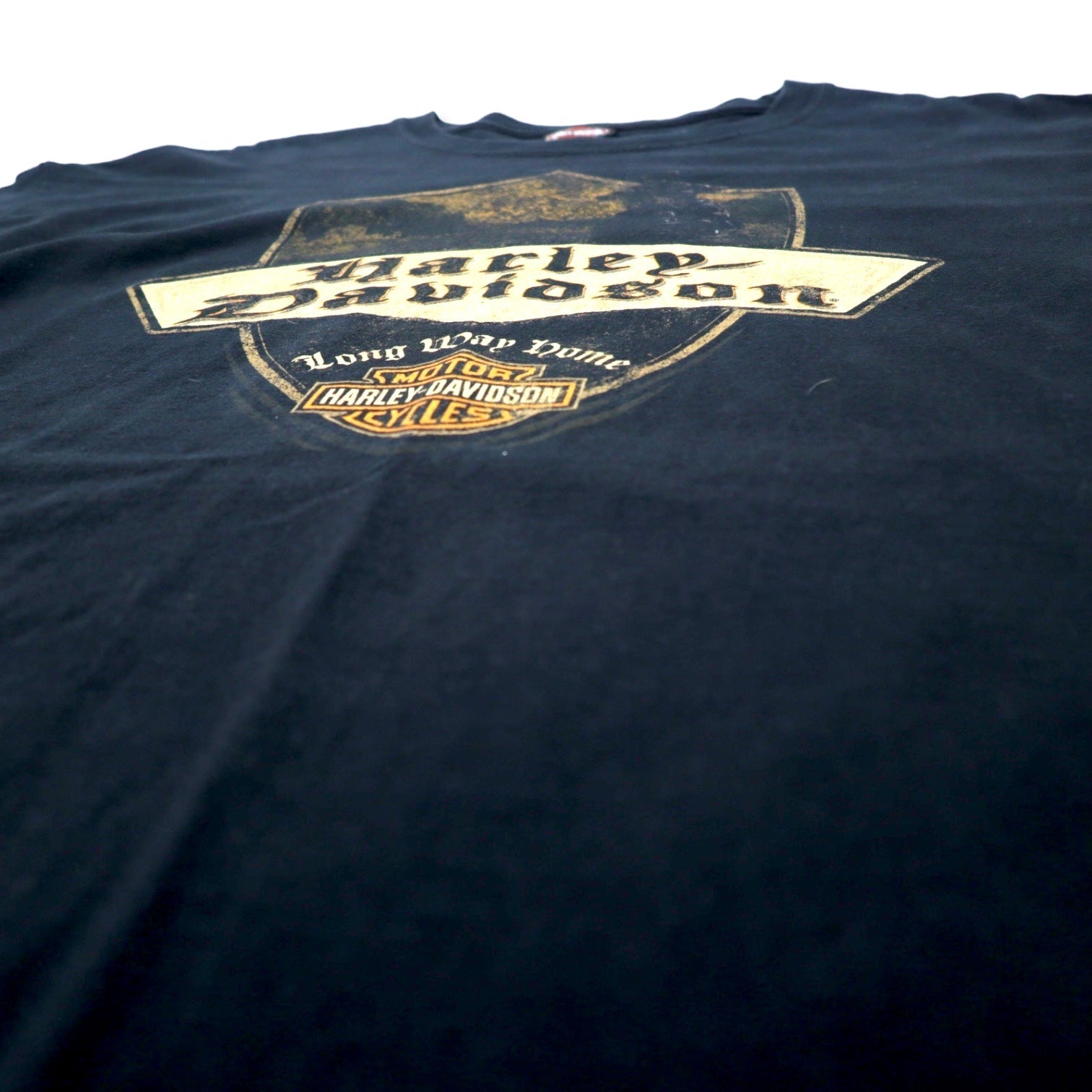 T-shirt HARLEY DAVIDSON con stampa logo XL nera cotone Hanes BEEFY-T taglia grande THUNDER TOWER
