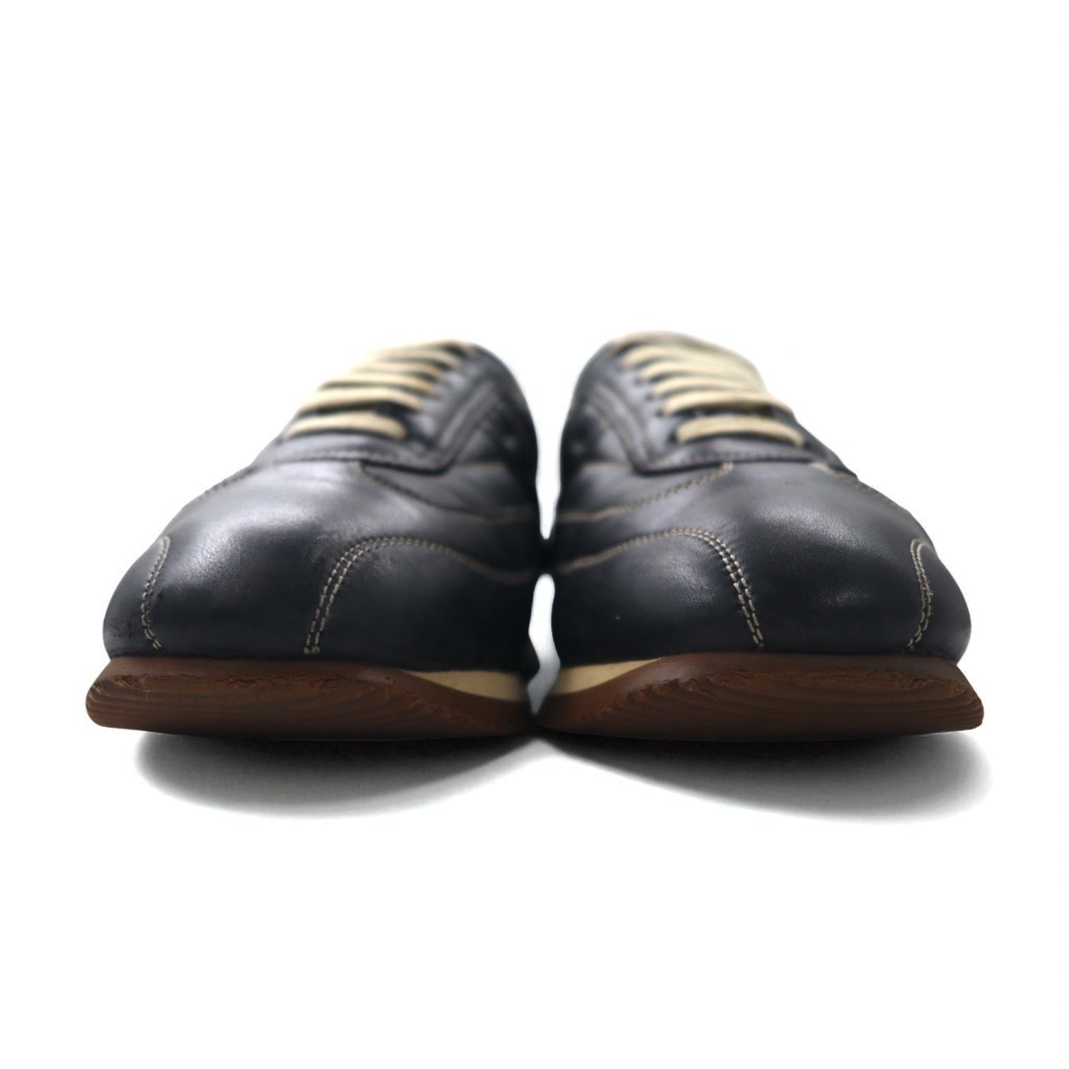 HERMES Quick Sneaker con logo H 26cm in pelle nera, made in Italy