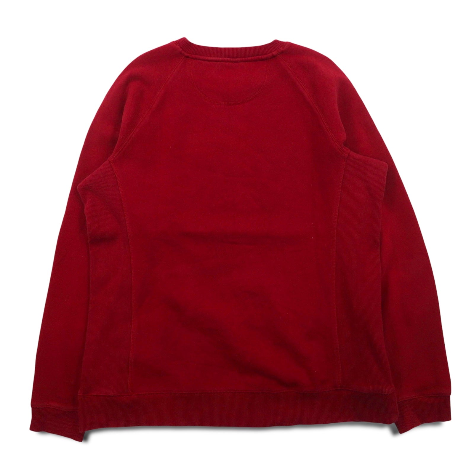 DULUTH TRADING CO Reverse Weave felpa L rossa peso pesante interno felpato tasche laterali