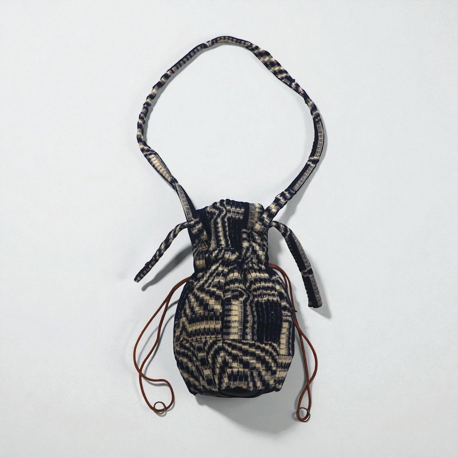 Leh ショルダーバッグ DOME TYPE BAG ( ANTIQUE INDIGO ) アンティークウール 刺し子 LONELY PLANET 861