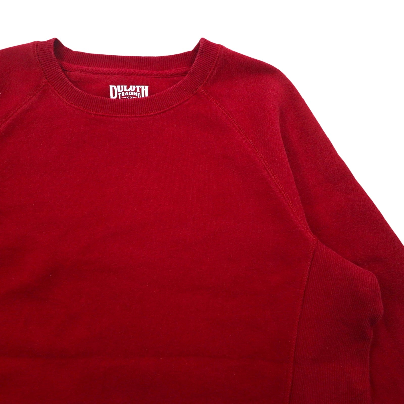 DULUTH TRADING CO Reverse Weave felpa L rossa peso pesante interno felpato tasche laterali