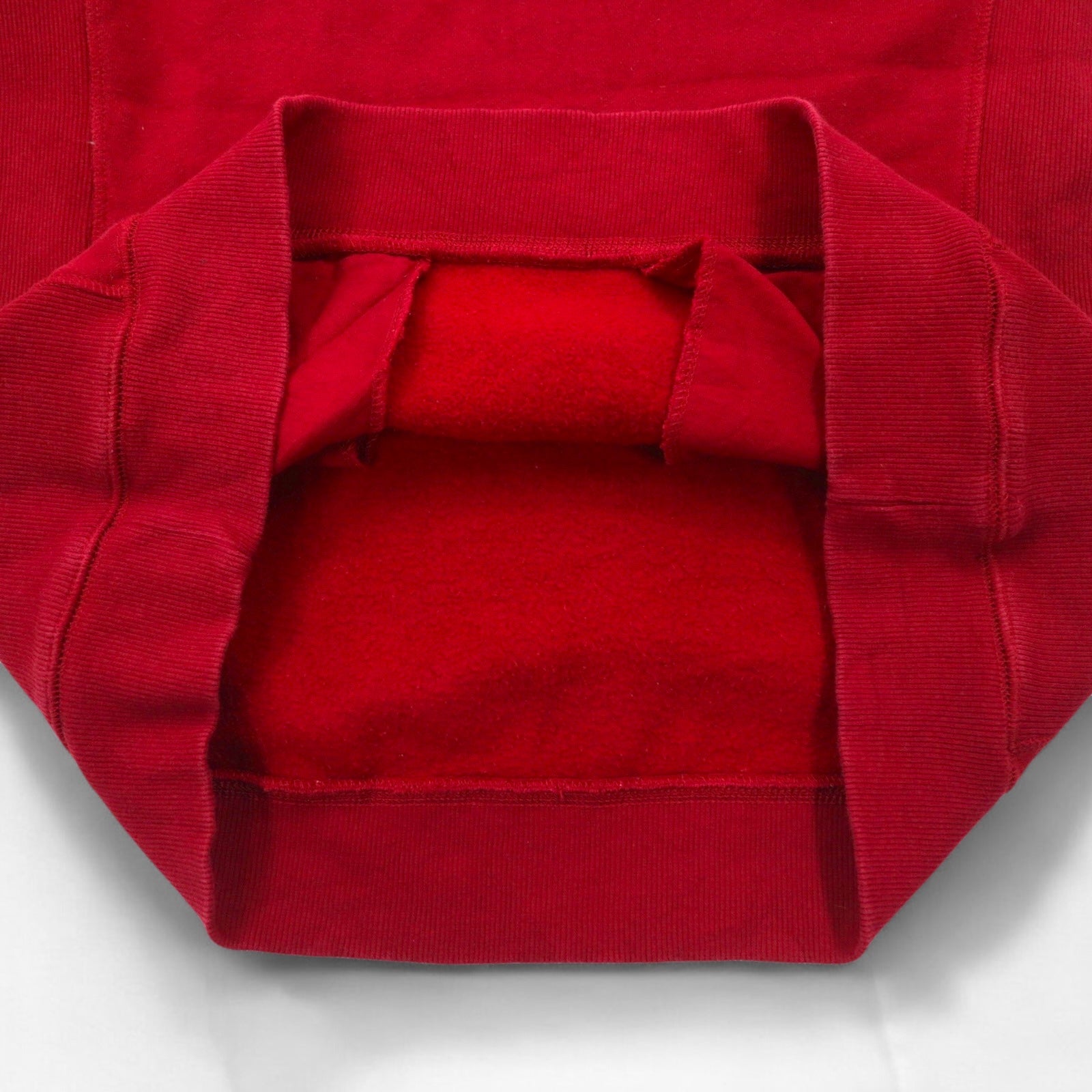 DULUTH TRADING CO Reverse Weave felpa L rossa peso pesante interno felpato tasche laterali