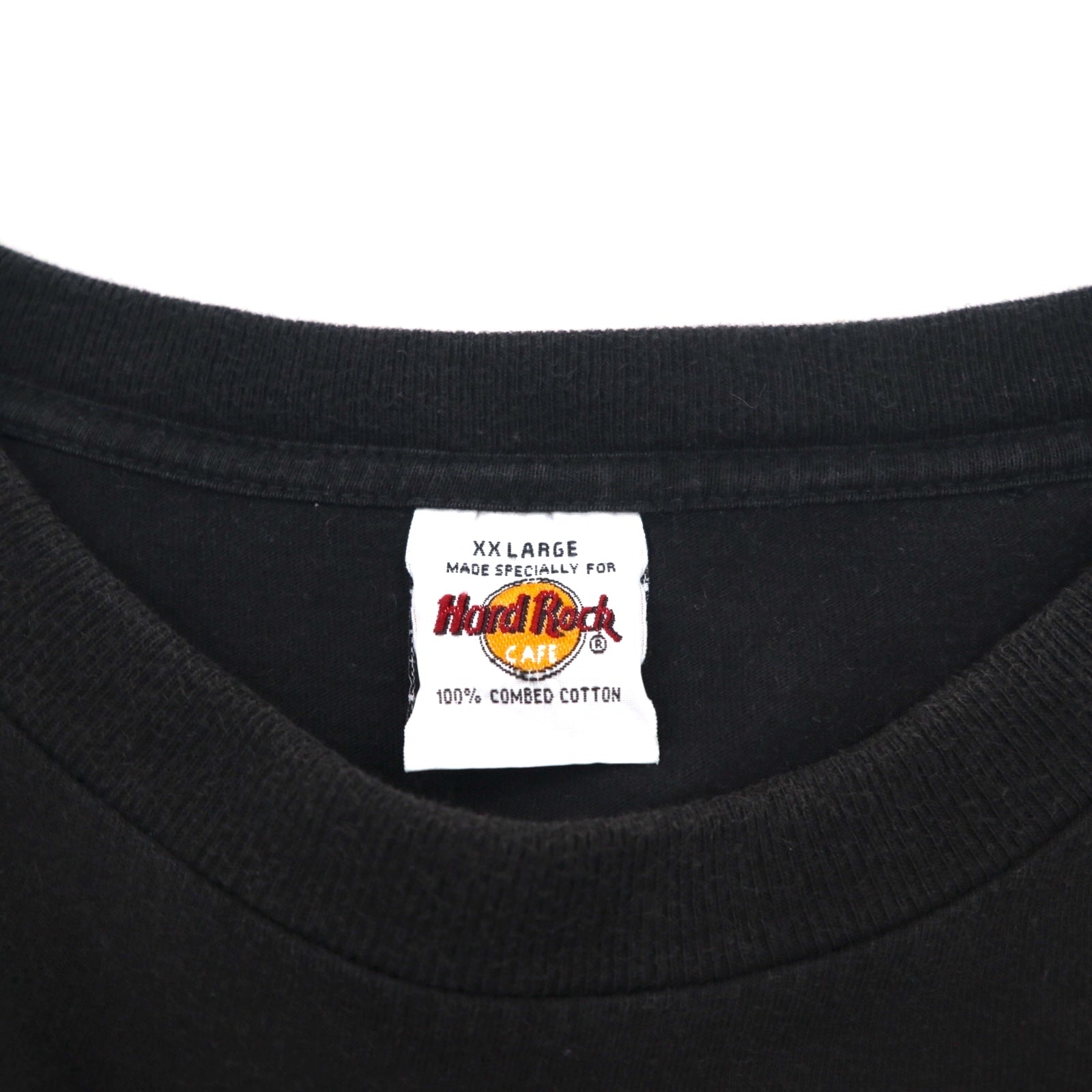 Hard Rock CAFE anni '90 Stampa T-shirt 2XL Nera Cotone Oversize ROME