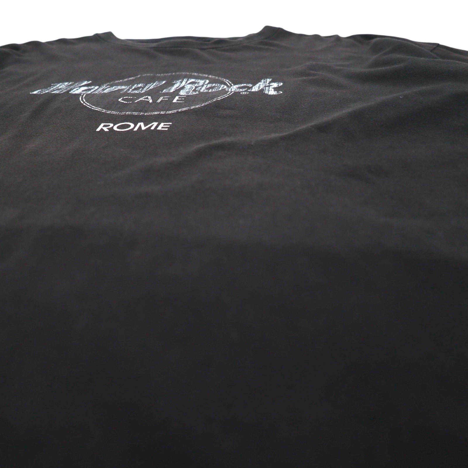 Hard Rock CAFE anni '90 Stampa T-shirt 2XL Nera Cotone Oversize ROME