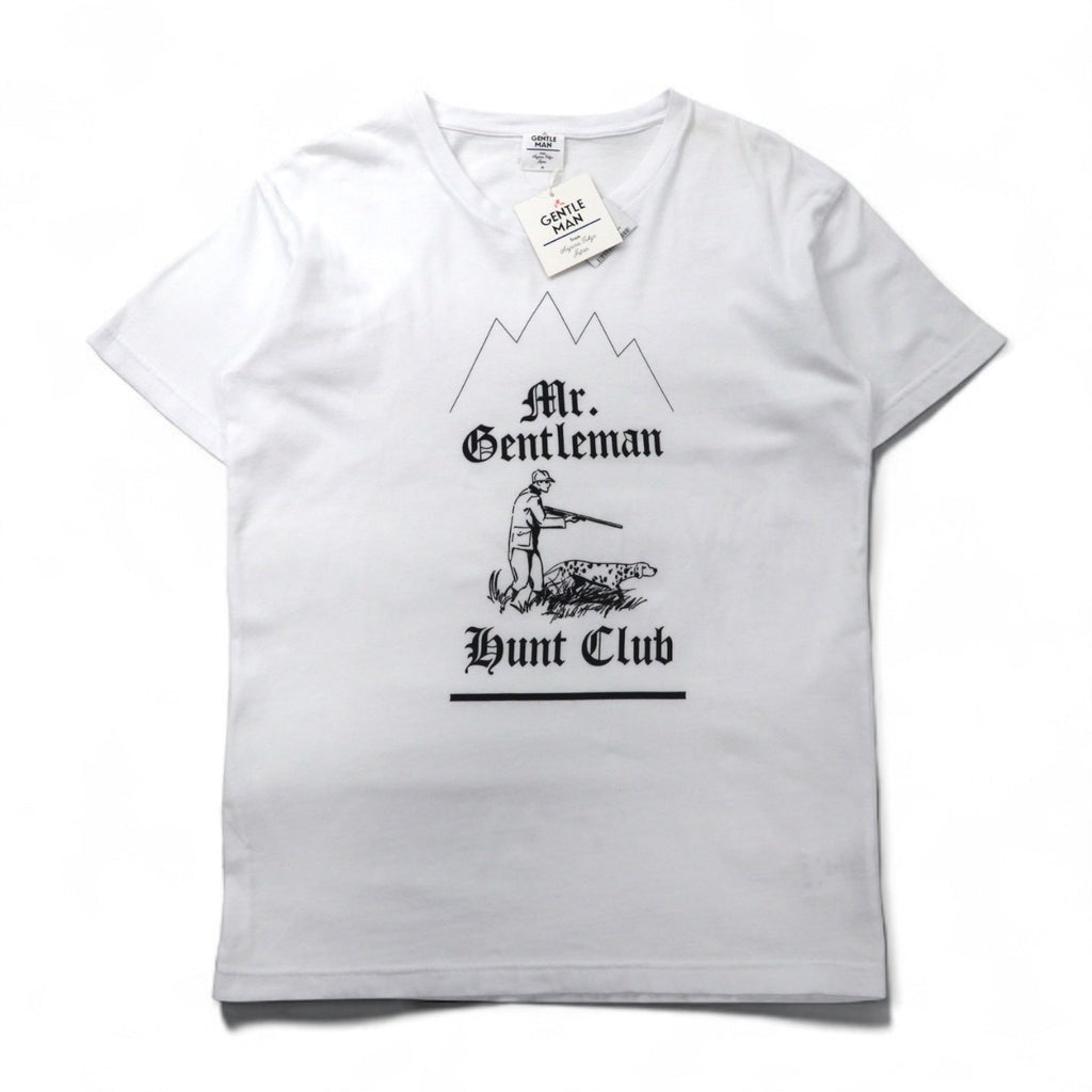 Mr. GENTLEMAN Tシャツ M ホワイト コットン HUNTING MOUNTAIN TEE 未使用品