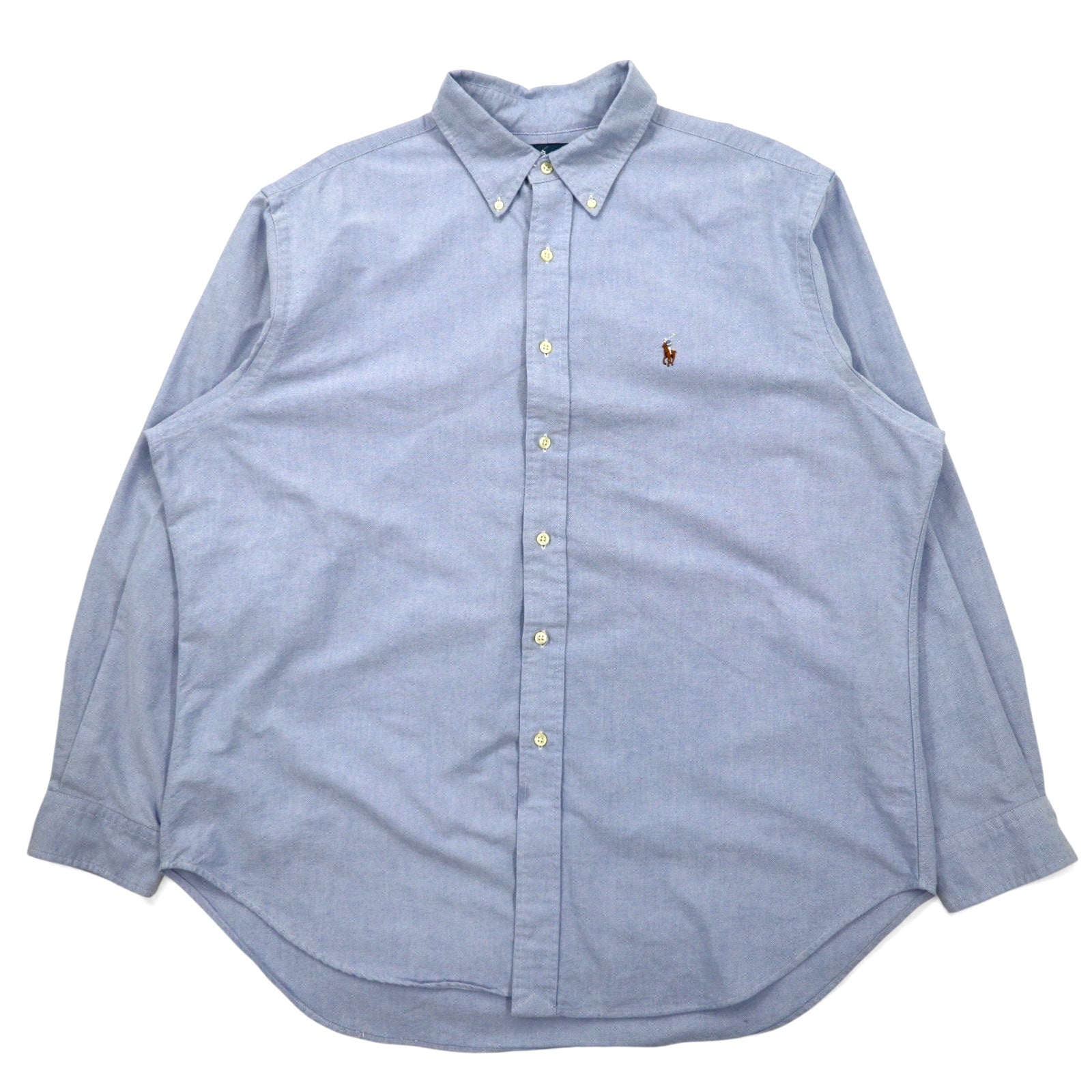 Ralph Lauren anni '90 camicia Oxford button-down XL blu cotone CLASSIC FIT piccolo pony ricamato