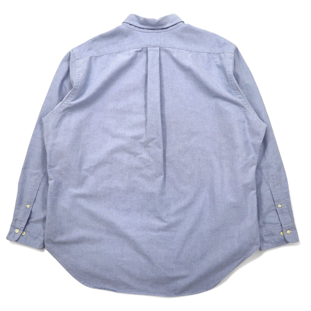 Ralph Lauren 90年代 オックスフォード ボタンダウンシャツ XL ブルー コットン CLASSIC FIT スモールポニー 刺繍