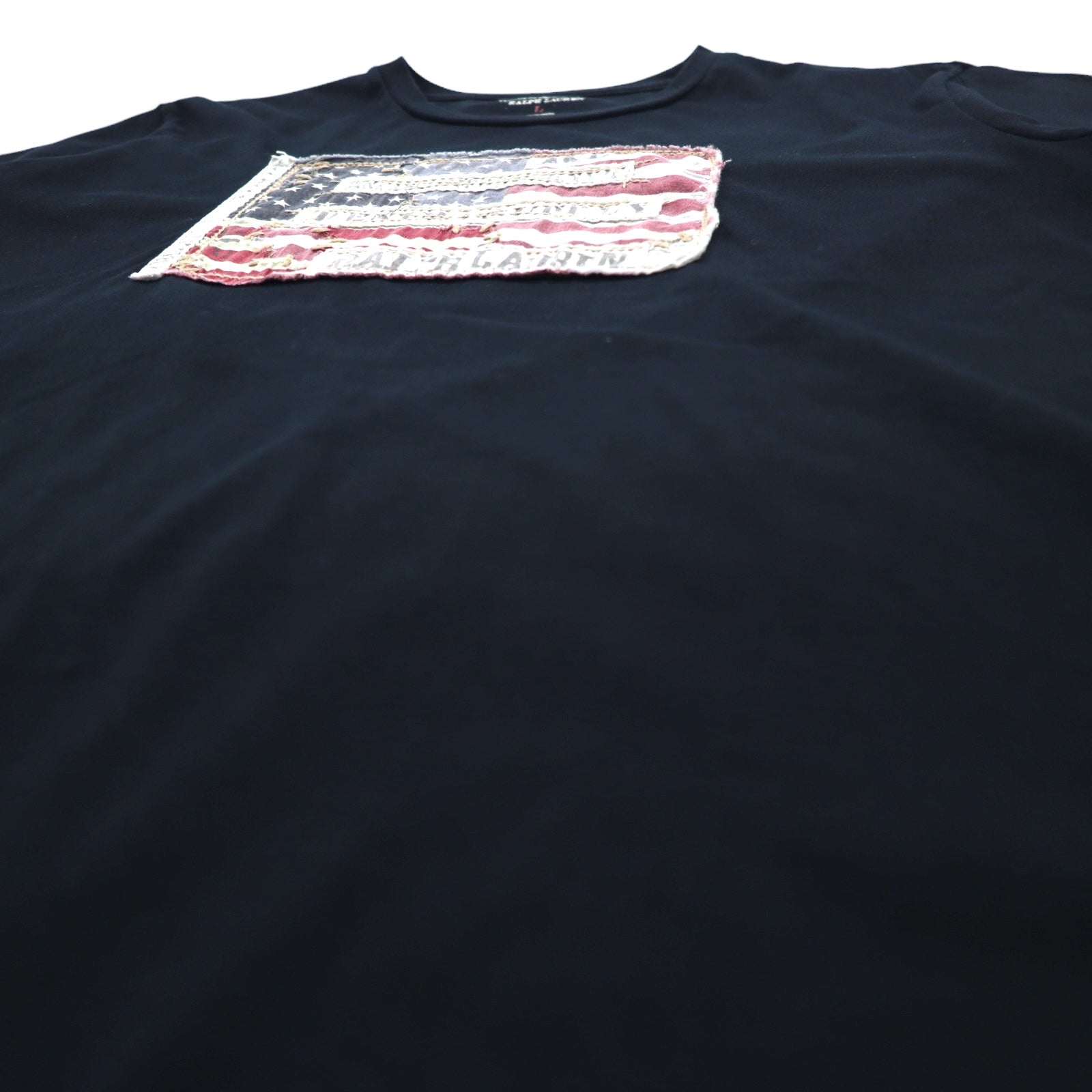 DENIM & SUPPLY RALPH LAUREN T-shirt con logo bandiera americana L Nero Cotone