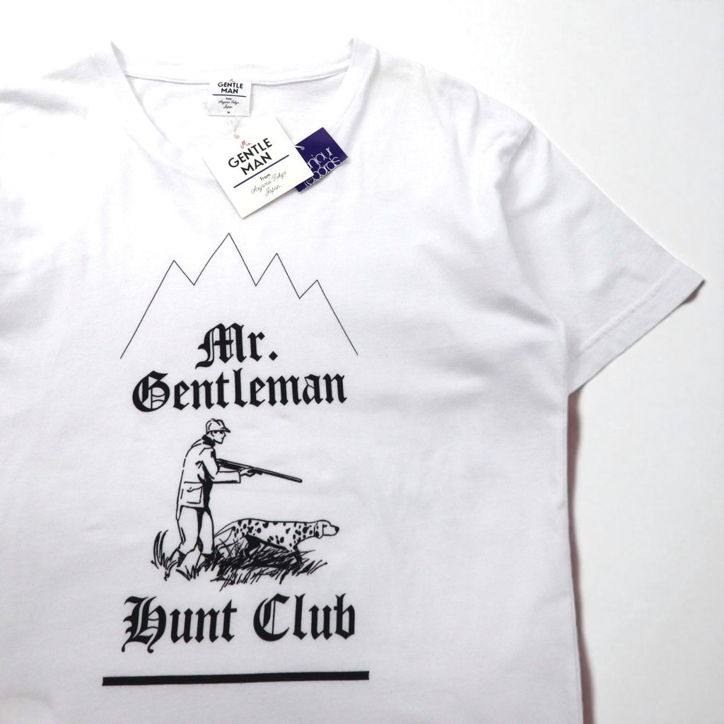 Mr. GENTLEMAN Tシャツ M ホワイト コットン HUNTING MOUNTAIN TEE 未使用品