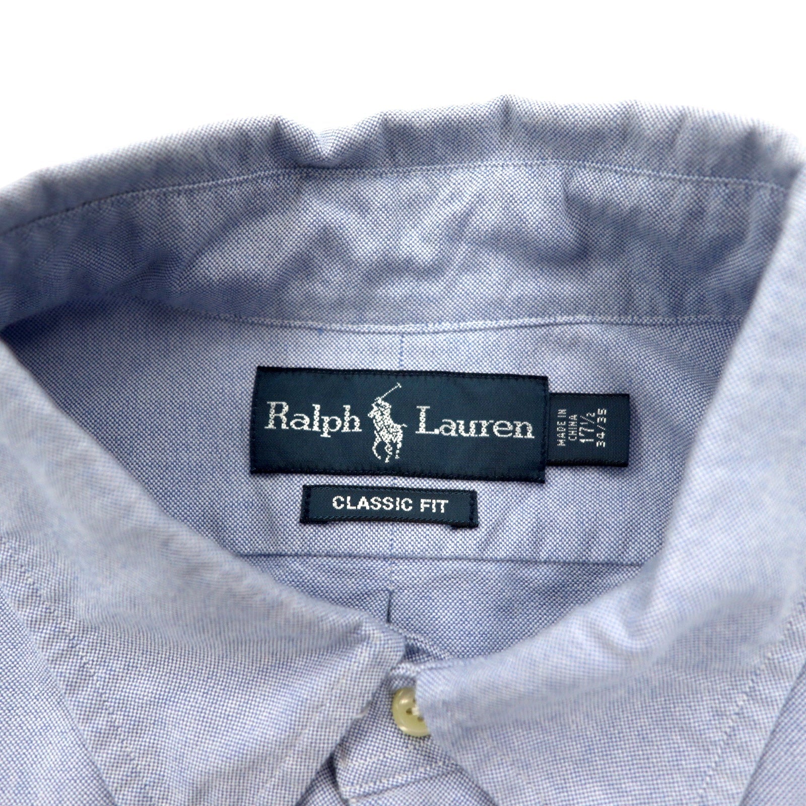 Ralph Lauren anni '90 camicia Oxford button-down XL blu cotone CLASSIC FIT piccolo pony ricamato