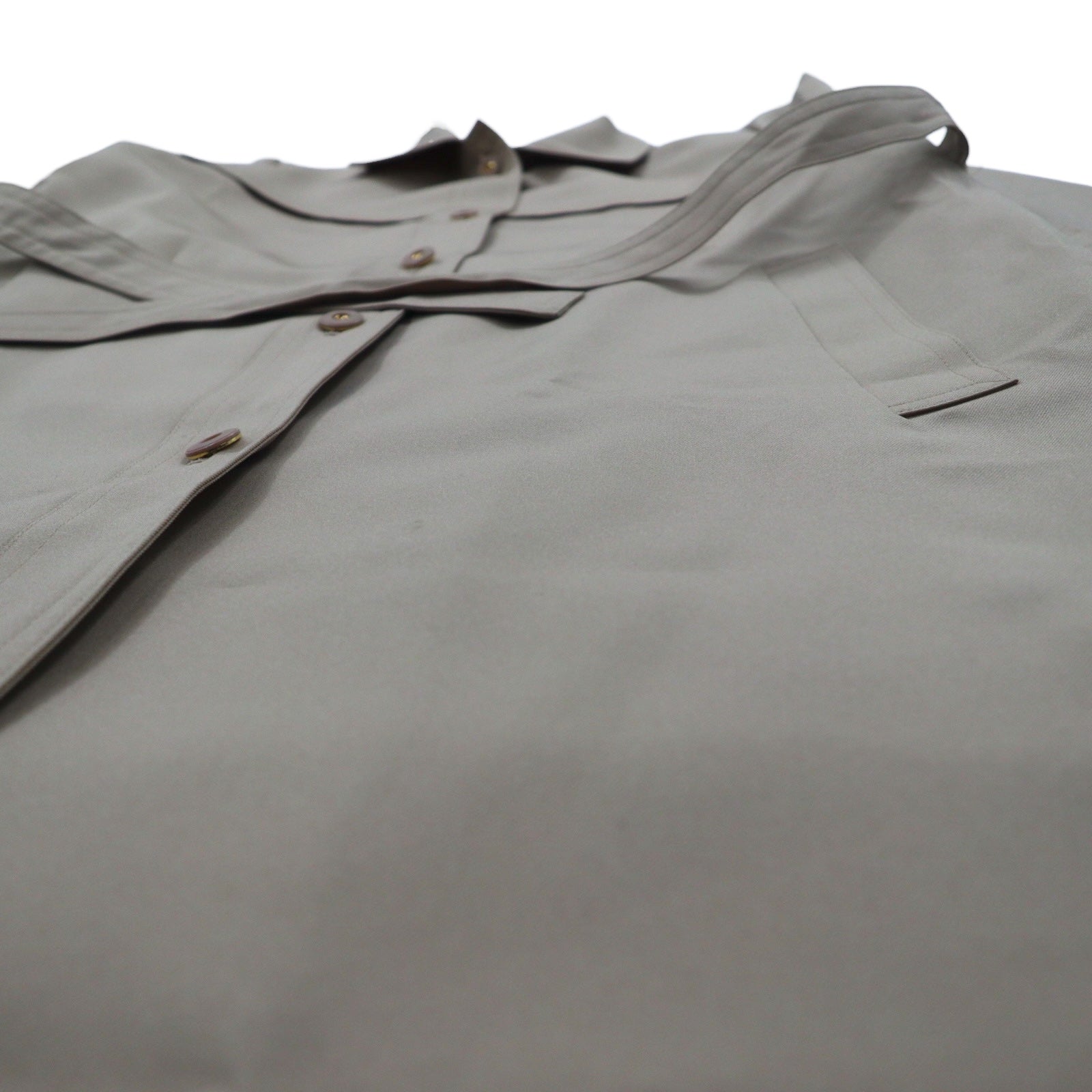 BLUE FLAG (SANYO) Trench classico L beige poliestere con cintura Prodotto in Giappone