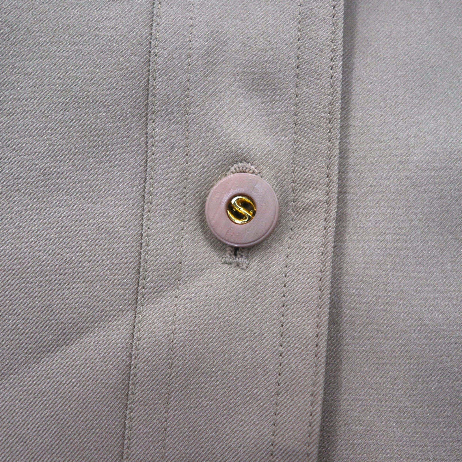 BLUE FLAG (SANYO) Trench classico L beige poliestere con cintura Prodotto in Giappone
