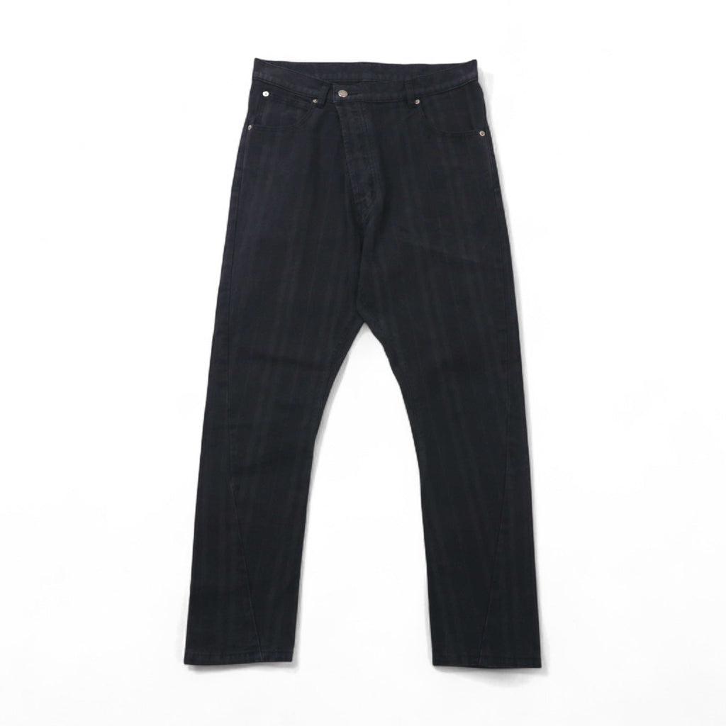 Vivienne Westwood MAN Pantaloni Sarouel in denim M Neri Jeans Cotone a righe