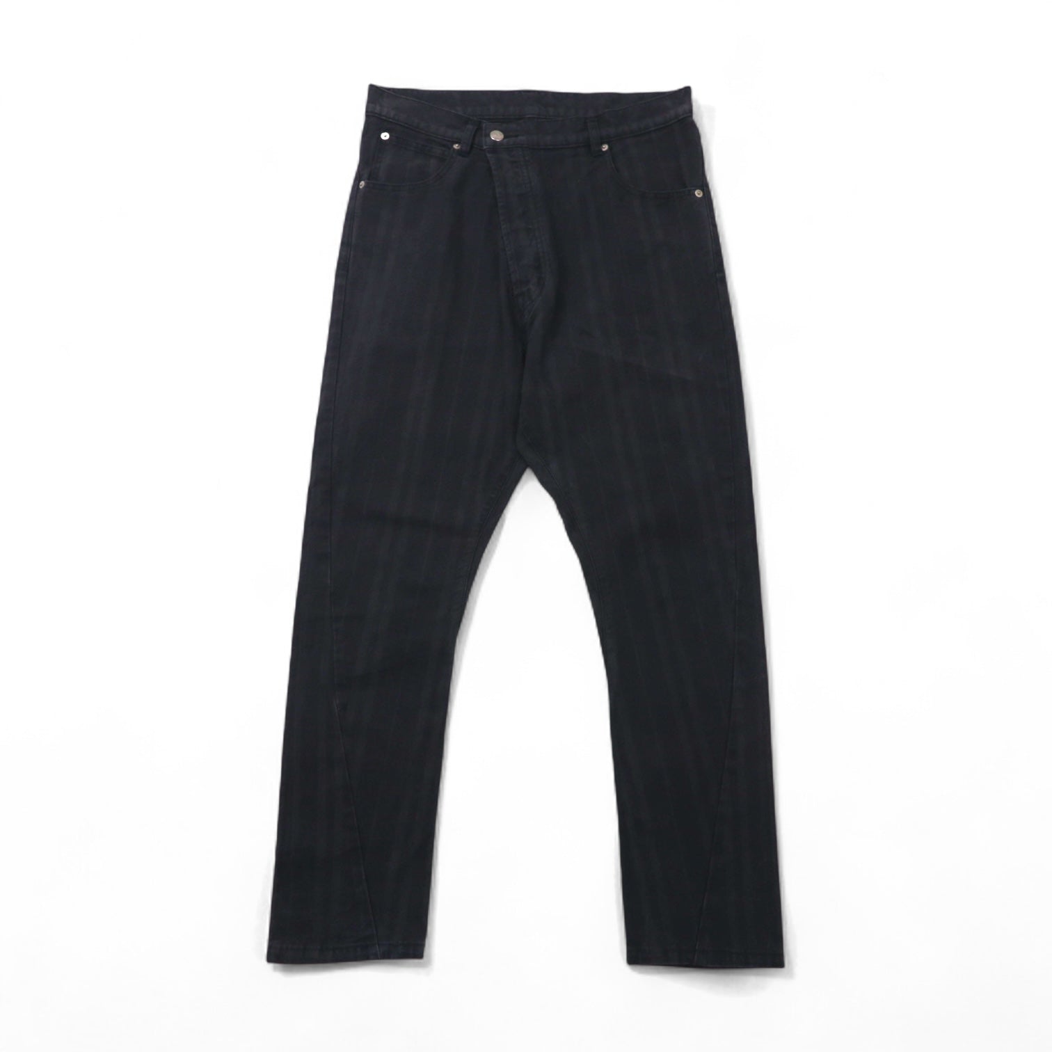Vivienne Westwood MAN Pantaloni Sarouel in denim M Neri Jeans Cotone a righe