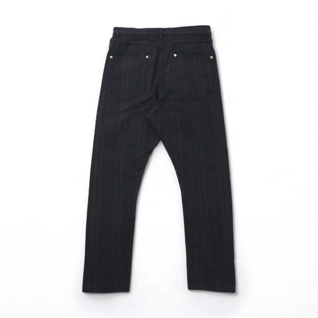 Vivienne Westwood MAN Pantaloni Sarouel in denim M Neri Jeans Cotone a righe