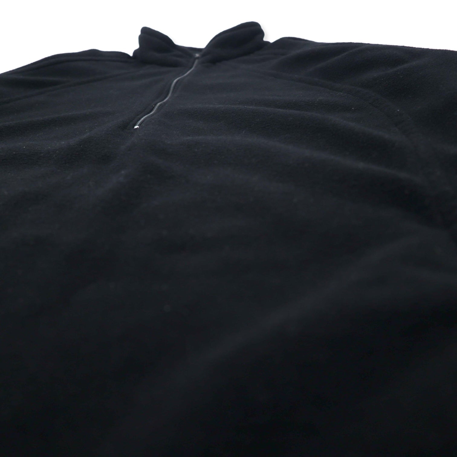 HARLEY DAVIDSON Giacca in pile con mezza zip, taglia L, nera, poliestere, logo posteriore