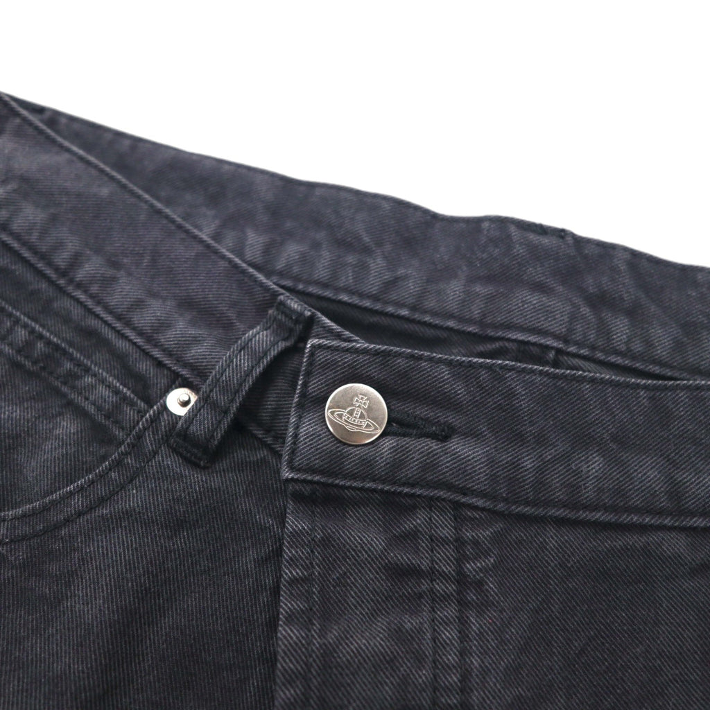 Vivienne Westwood MAN Pantaloni Sarouel in denim M Neri Jeans Cotone a righe